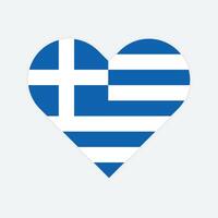 Greece national flag vector illustration. Greece Heart flag.