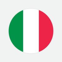 Italy national flag vector illustration. Italy Round flag.