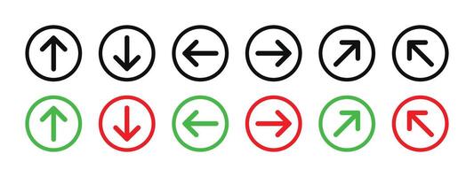 Arrow icon set. Circle Arrow symbol Vector illustration.
