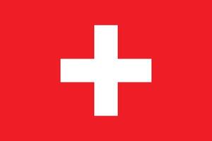Suiza bandera vector ilustración. Suiza nacional bandera.