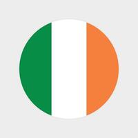 Irlanda nacional bandera vector ilustración. Irlanda redondo bandera.