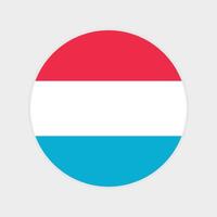 Luxembourg national flag vector illustration. Luxembourg Round flag.