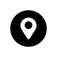 Location vector icon on white background.