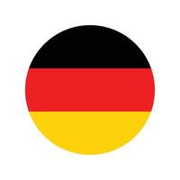 Alemania nacional bandera vector ilustración. Alemania redondo bandera.