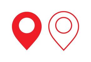 Location vector icon on white background.