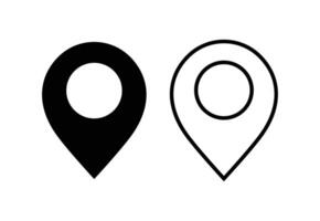 Location vector icon on white background.