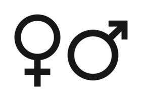 Male and Female gender symbols. Gender sign on white background. vector