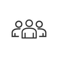 Business teamwork, team building, work group and human resources minimal thin line web icon set vector