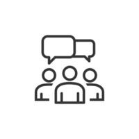 Business teamwork, team building, work group and human resources minimal thin line web icon set vector