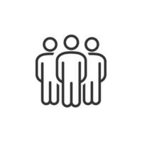 Business teamwork, team building, work group and human resources minimal thin line web icon set vector