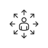 Connection icon. Business teamwork, team building, work group and human resources minimal thin line web icon set vector