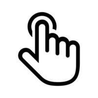 Touch Icon. Click hand icon. finger point button. suitable for web or app UI design vector