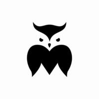 Abstract letter M owl logo and icon design vector concept for template