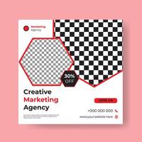 Digital marketing creative and corporate social media post banner template. vector