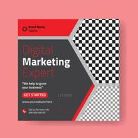 Creative Digital marketing expert social media post. vector