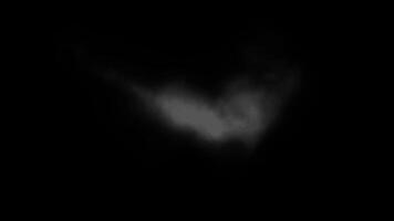 Animation white smoke on black background. video