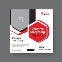 Abstract Advertisement Square Web Post for Company Promotion. Modern Digital Marketing Agency Social Media Post For Business. vector