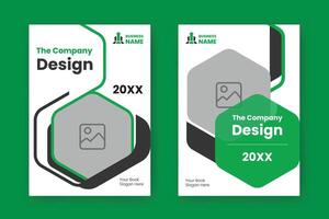 Modern Green Ebook Cover Template in A4. Abstract  Shapes Cover Design Suitable for Document, Brochure, Annual Report, Magazine, Corporate Business, Company Portfolio, Flayer, Website, etc. vector