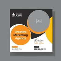 Abstract Advertisement Square Web Post for Company Promotion. Modern Digital Marketing Agency Social Media Post For Business. vector