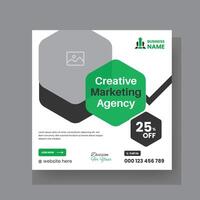 Abstract Advertisement Square Web Post for Company Promotion. Modern Digital Marketing Agency Social Media Post For Business. vector