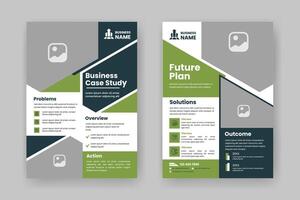 Case Study Layout Flyer. Minimalist Business Report with Simple Design. vector