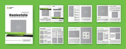 Simple Real Estate Agent Brochure Layout. Minimalist Property Template for Magazine, Flyer, Book, Advertisement, Presentation, Look Book etc. vector