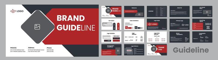 Style Guide Template for Branding Guidelines vector
