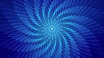un' radiale modello di astratto futuristico Linee. blu stella video