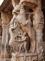 Statues in Hindu temple. Sri Ranganathaswamy Temple. Tiruchirapp photo