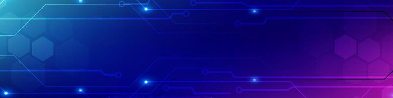 violet Blue Digital technology banner. Futuristic banner for various design projects such as websites, presentations, print materials, social media posts vector
