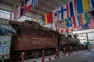 Kanchanaburi.thailand-16.01.2022 The JEATH War Museum is a war museum in Kanchanaburi, Thailand about the Death Railway built from 1942 to 1943 by Allied POWs under the direction of the Japanese photo