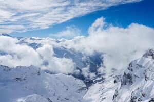 experiencia el invierno mundo maravilloso de Engelberg en de suiza Alpes. foto