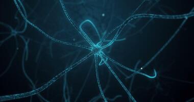 neurone dans processus de synapse dans neurone cellule de neuronal Humain tissu video