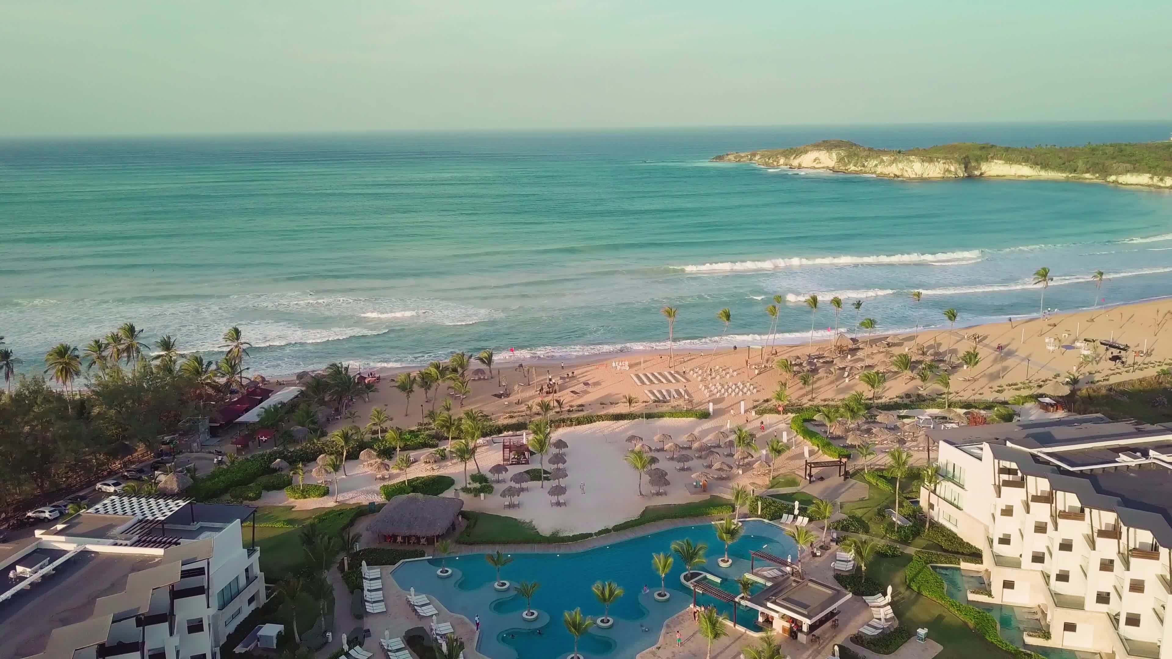 Hotel Macao Beach Punta Cana. Dominican Republic. Aerial drone view