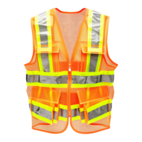 ai généré 3d le rendu de une gilet de construction ouvrier sur transparent Contexte - ai généré png