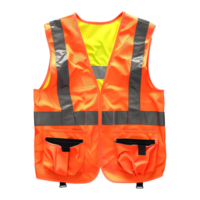 ai généré 3d le rendu de une gilet de construction ouvrier sur transparent Contexte - ai généré png