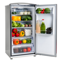 ai genererad 3d tolkning av en kylskåp eller kylskåp på transparent bakgrund - ai genererad png