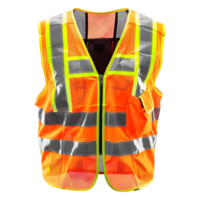 ai généré 3d le rendu de une gilet de construction ouvrier sur transparent Contexte - ai généré png