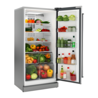 AI generated 3D Rendering of a Refrigerator or Fridge on Transparent Background - Ai Generated png