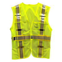 ai généré 3d le rendu de une gilet de construction ouvrier sur transparent Contexte - ai généré png