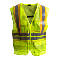 ai généré 3d le rendu de une gilet de construction ouvrier sur transparent Contexte - ai généré png