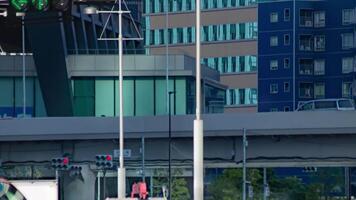 A timelapse of traffic jam at the business town in Tokyo long shot panning video