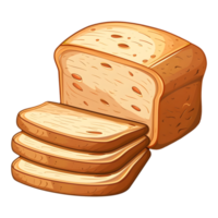 AI generated Sticker of a Bread Sliced On a Transparent Background - Ai Generated png
