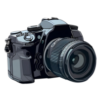AI generated Sticker of a DSLR Camera On a Transparent Background - Ai Generated png