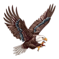 AI generated Sticker of a Eagle Flying in Air On a Transparent Background - Ai Generated png