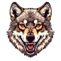 ai gegenereerd sticker van een wolf Aan een transparant achtergrond - ai gegenereerd png