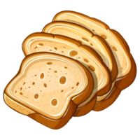 AI generated Sticker of a Bread Sliced On a Transparent Background - Ai Generated png