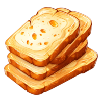 AI generated Sticker of a Bread Sliced On a Transparent Background - Ai Generated png