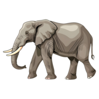 ai gerado adesivo do uma gigante elefante em uma transparente fundo - ai gerado png