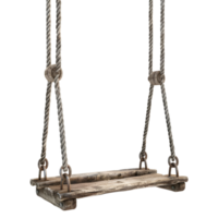 AI generated 3D Rendering of a Wooden Swing on Transparent Background - Ai Generated png